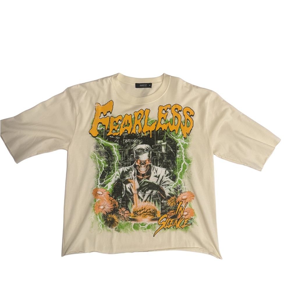 Papercut Graphic Tee in Cream